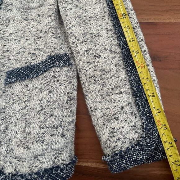 rebecca taylor open front speckled tweed jacket size 0 - Picture 7 of 7